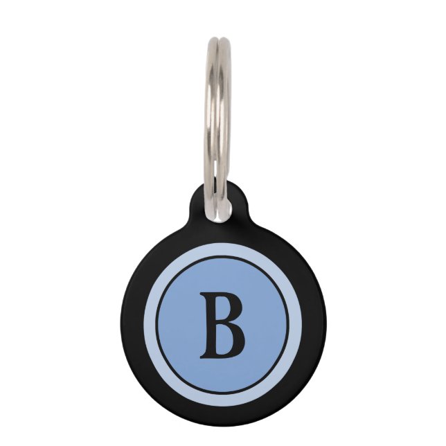 Médaillon Pour Animaux Balise d'identification de l'animal - Monogramme n (Devant)