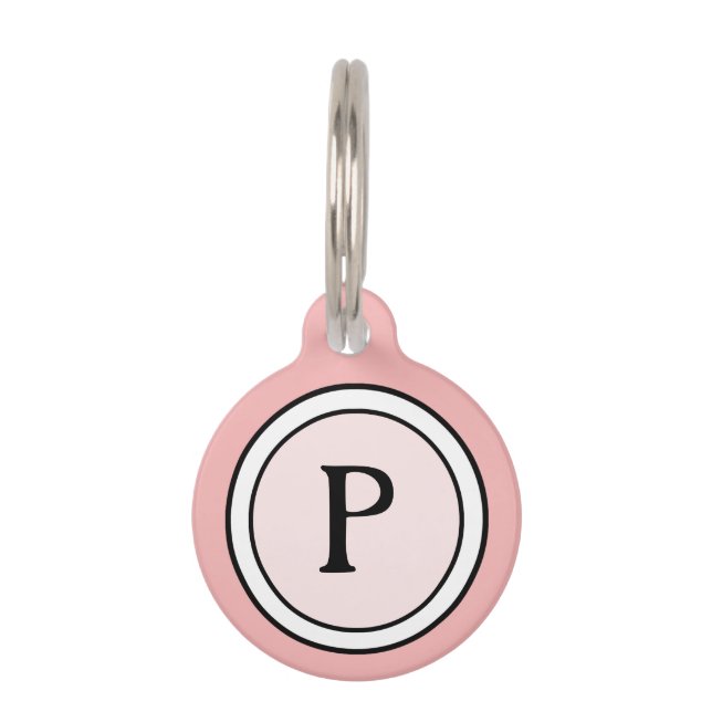 Médaillon Pour Animaux Balise d'identification de l'animal - Monogramme r (Devant)