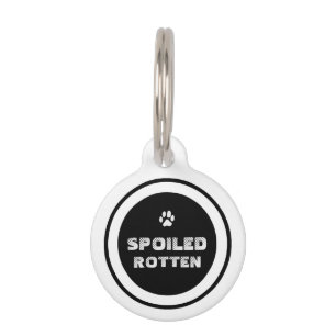 Médaillon Pour Animaux Balise d'identification de l'animal - Noir et blan