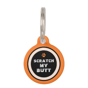 Médaillon Pour Animaux Balise d'identification de l'animal - orange et no