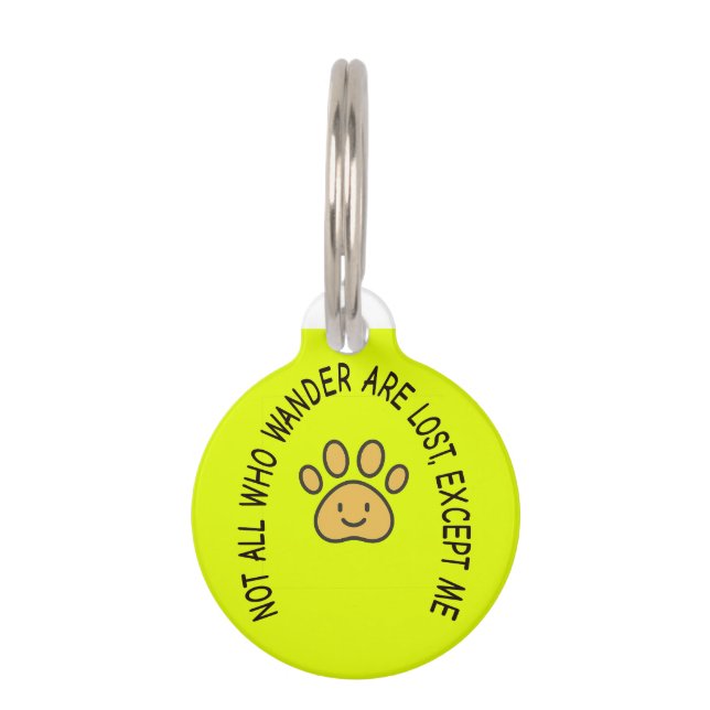 Médaillon Pour Animaux Balise d'identification personnalisée pour animal  (Devant)