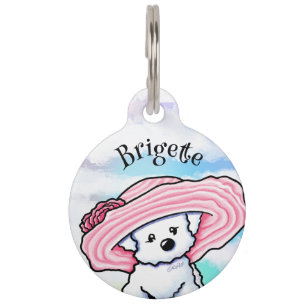 Médaillon Pour Animaux Balise ID animal de compagnie KiniArt Bichon Frise