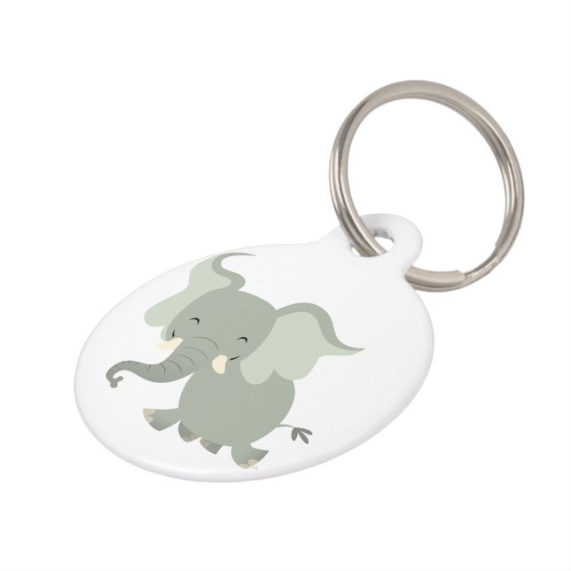 Médaillon Pour Animaux Balise Jote Cartoon Elephant Dog (Côté )