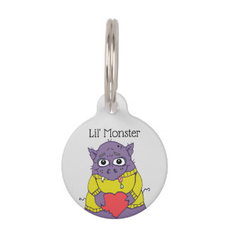Médaillon Pour Animaux Balise Little Monster Pet ID
