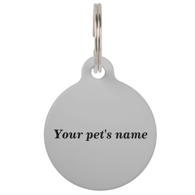 Médaillon Pour Animaux Balise Nom de votre animal de compagnie sur la for (Devant)