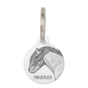 Médaillon Pour Animaux Balise Nom du faisceau équestre