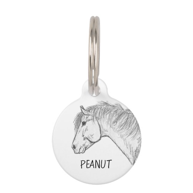 Médaillon Pour Animaux Balise Nom du faisceau équestre (Devant)