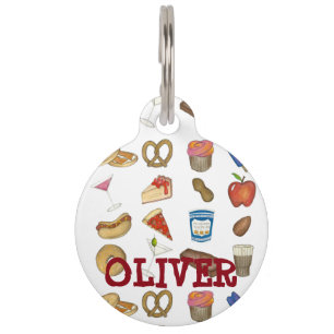 Médaillon Pour Animaux Balise NYC New York City Foods Foodie Pet Dog