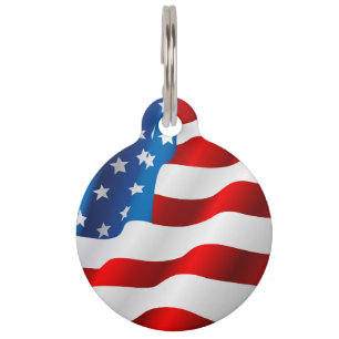 Médaillon Pour Animaux Balise Patriotic Pet
