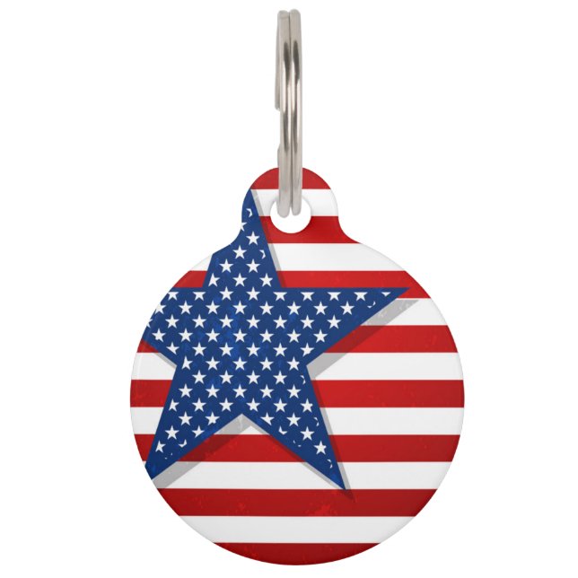 Médaillon Pour Animaux Balise Patriotic Pet (Devant)