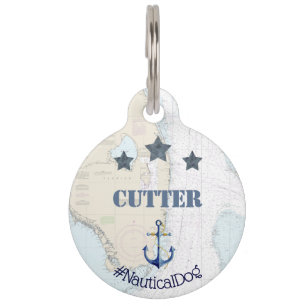 Médaillon Pour Animaux Balise pour animal de compagnie nautique Étoiles