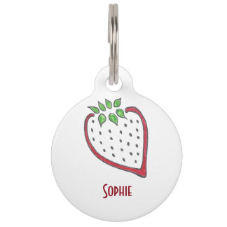 Médaillon Pour Animaux Balise Red Strawberry