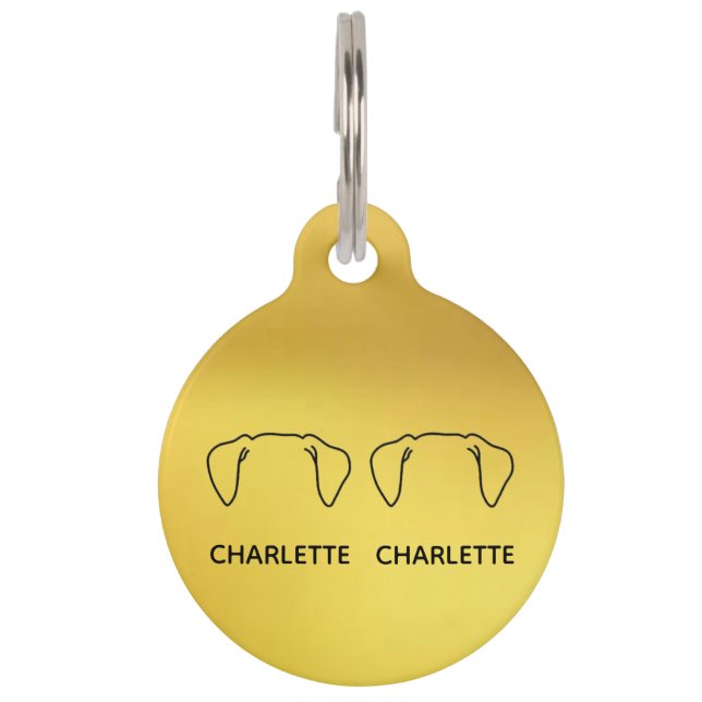 Médaillon Pour Animaux Balise Ronde Animal (Devant)