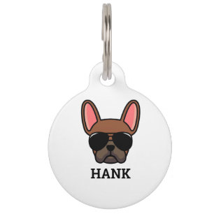 Médaillon Pour Animaux Balise Rouge Fwn French Bulldog Pet ID