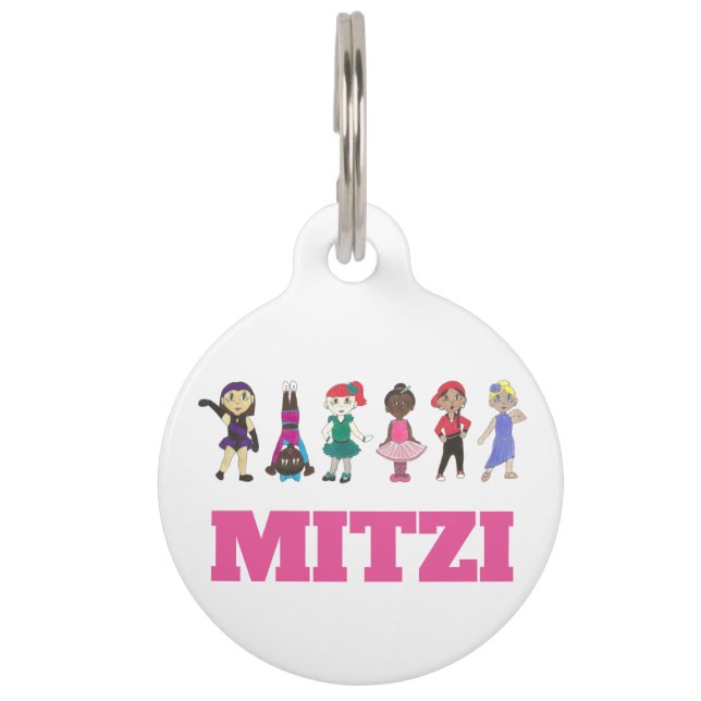 Médaillon Pour Animaux Ballet Tap Jazz Acro Hip hop Lyrical Dance Enseign (Devant)