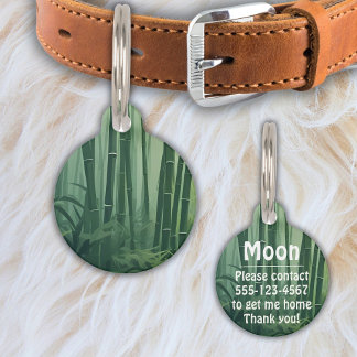 Médaillon Pour Animaux Bamboo Forest with