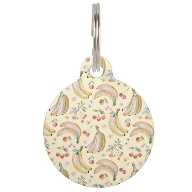 Médaillon Pour Animaux Bananes pour Cerises (Devant)
