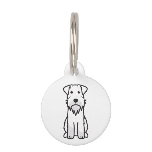 Médaillon Pour Animaux Bande dessinée de chien de Schnauzer miniature