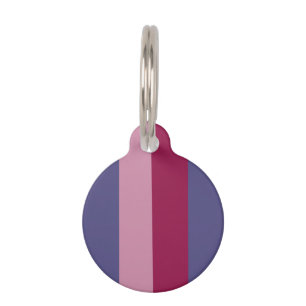 Médaillon Pour Animaux Bandes de couleurs violettes