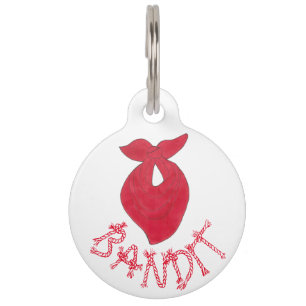 Médaillon Pour Animaux BANDIT Chien rouge Bandana Kerchief Neckerchief