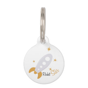 Médaillon Pour Animaux Bateau à fusée