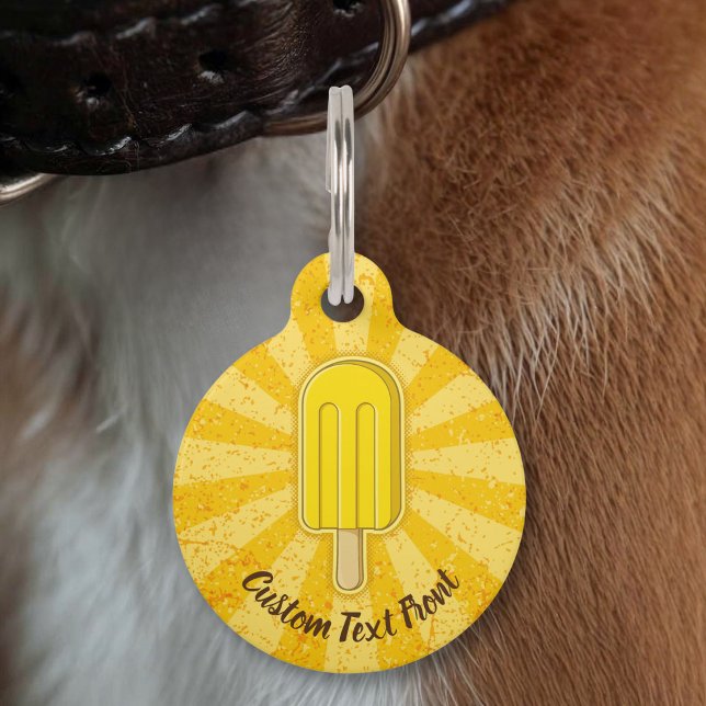 Médaillon Pour Animaux Bâtonnet de glace au citron (Créateur téléchargé)