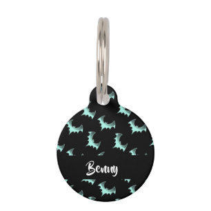 Médaillon Pour Animaux Bats bleus