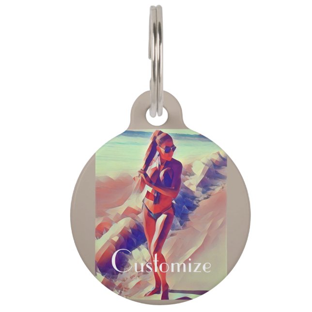 Médaillon Pour Animaux Beach Girl Thunder_Cove (Devant)
