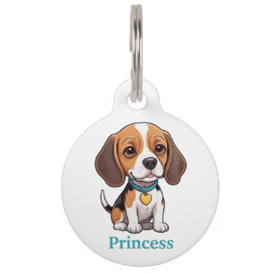 Médaillon Pour Animaux Beagle Mignon Personnalisé