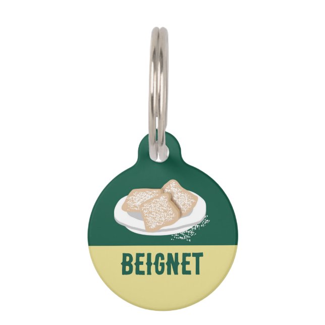 MÉDAILLON POUR ANIMAUX BEIGNET (Devant)