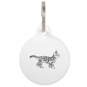 Médaillon Pour Animaux Bengal cat stand - Choisir la couleur arrière - p