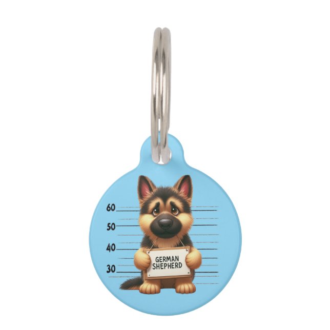 Médaillon Pour Animaux Berger allemand vilain (Devant)
