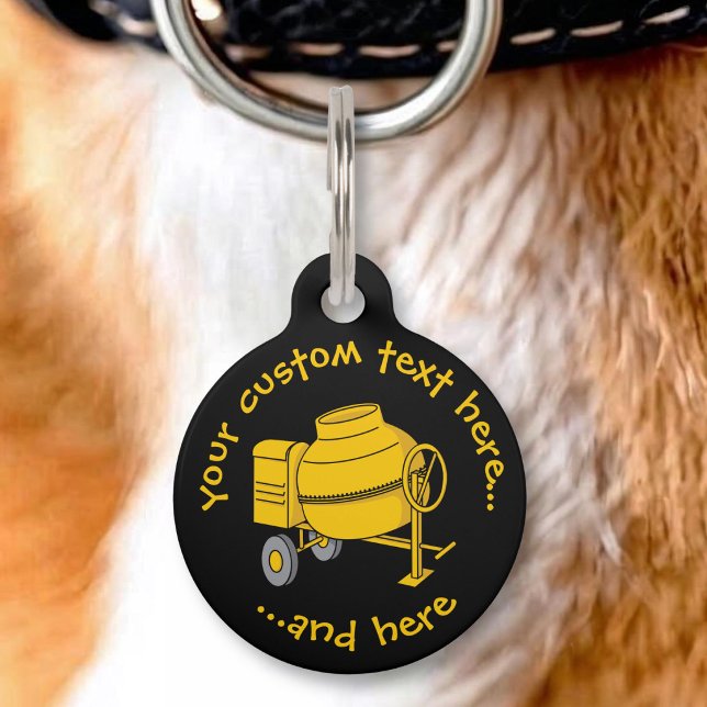 Médaillon Pour Animaux Bétonnière (Créateur téléchargé)