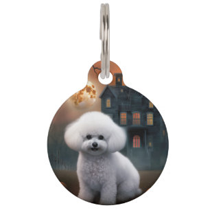 Médaillon Pour Animaux Bichon Frise Halloween Épouvantable