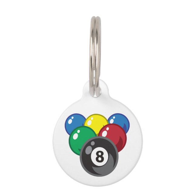Médaillon Pour Animaux Billiard Balls (Devant)