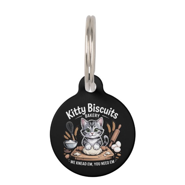 Médaillon Pour Animaux Biscuits pour chatons On les pétrit Vous en avez b (Devant)