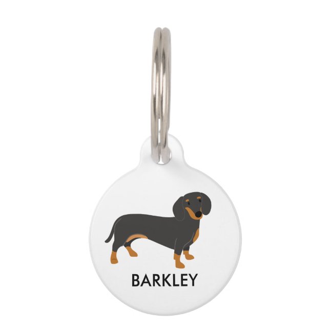 Médaillon Pour Animaux Black et Tan Dachshund (Devant)
