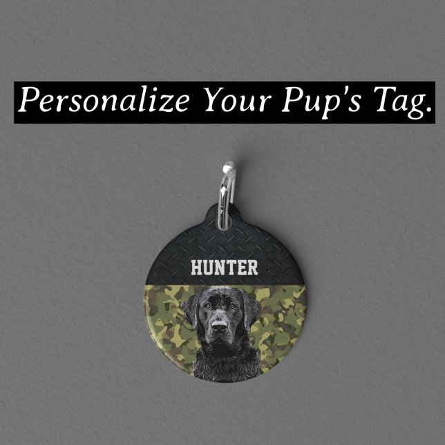 Médaillon Pour Animaux Black Lab robuste Nom Caméra Cool Chien Animal Ani (Créateur téléchargé)