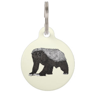 Médaillon Pour Animaux Blaireau Miel Audacieux Attitude Sans Peur Art Ani