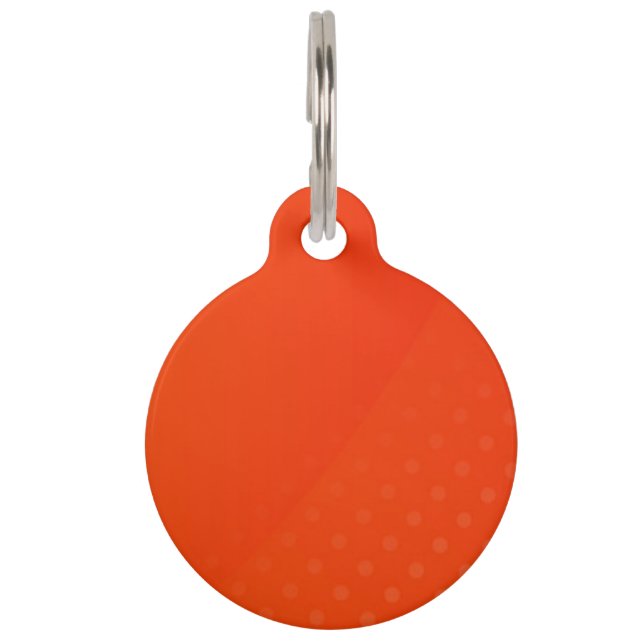 MÉDAILLON POUR ANIMAUX BLANC CRÉER VOTRE PROPRE BALISE ORANGE PET ID (Devant)