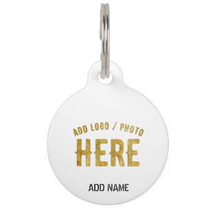 MÉDAILLON POUR ANIMAUX BLANC PERSONNALISABLE MODERNE DE MARQUE VÉRIFIÉ ST