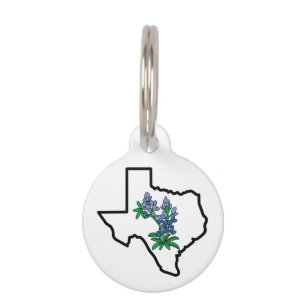 Médaillon Pour Animaux Bluebonnets du Texas