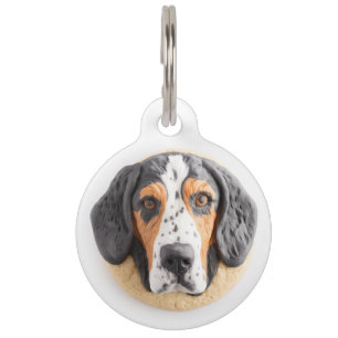 Médaillon Pour Animaux Bluetick Coonhound Dog 3D inspiré