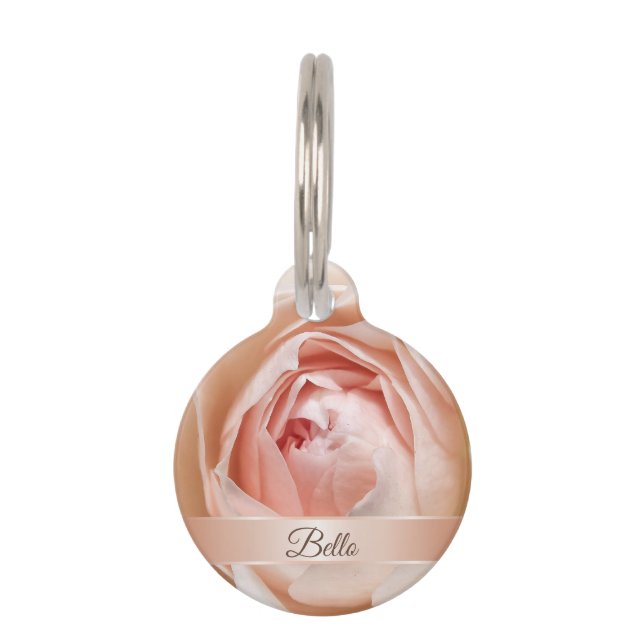 Médaillon Pour Animaux Blush Rose Rose Gold (Devant)