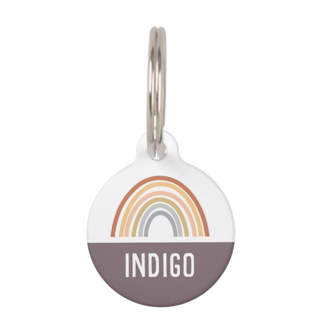 Médaillon Pour Animaux Boho arc-en-ciel (Devant)