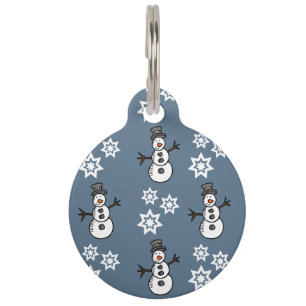 Médaillon Pour Animaux Bonhomme de neige