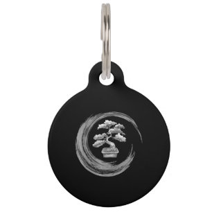 Médaillon Pour Animaux bonsai arbre enso cercle bouddhiste calligraphie z