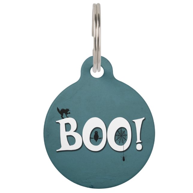 Médaillon Pour Animaux Boo ! (Devant)