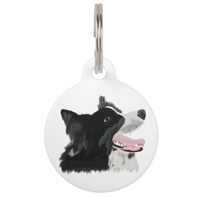 Médaillon Pour Animaux Bordure de chien Collie (Devant)
