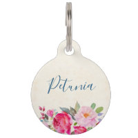 Bordure de rose et de pivoine rose